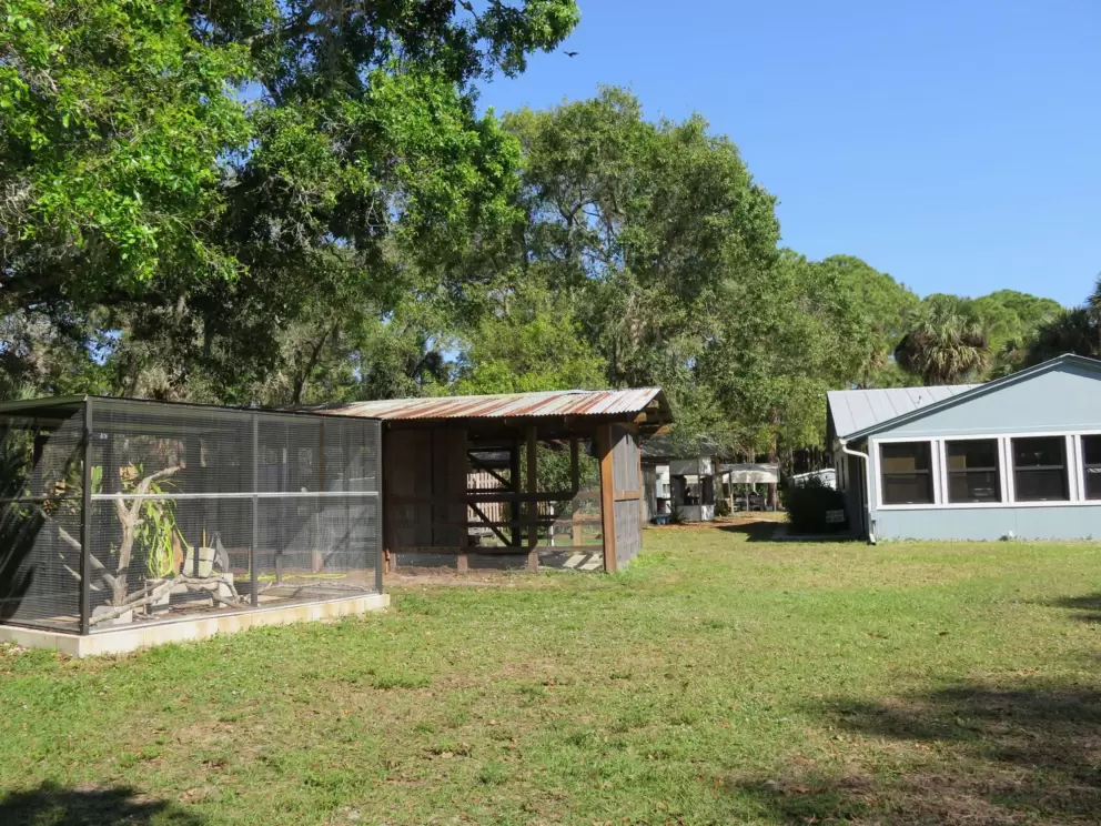 Some of the enclosures and the main house.
