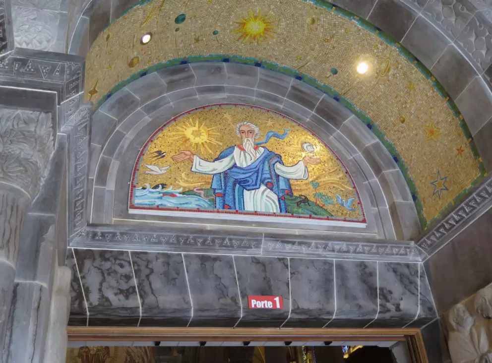 Amazing mosaics in the foyer.