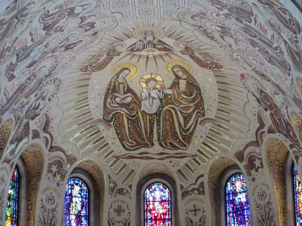 Jesus, Mary, and Saint Anne, Jesus' grandmother.