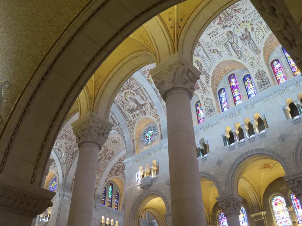 The shapes and curves of the sanctuary.