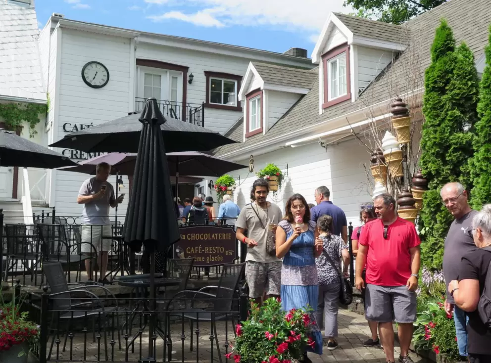 The chocolate and ice cream shop on the island. 