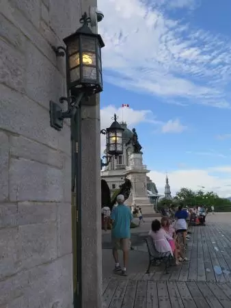 Lantern on the side of the chateau. 