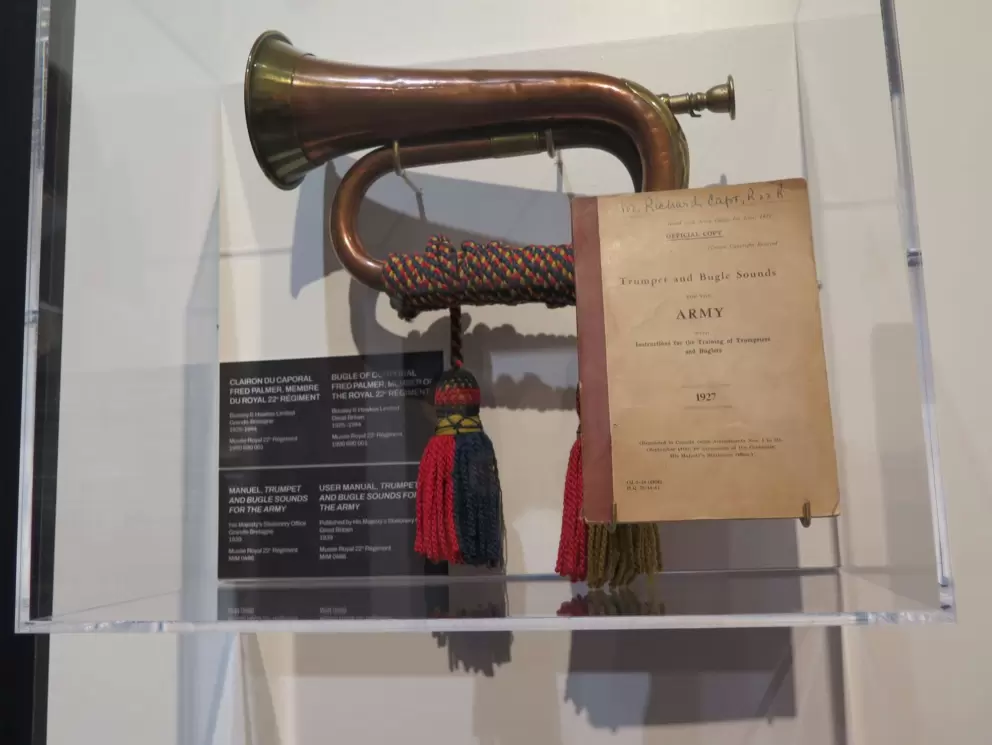 Army trumpet from the early 1900s, in the museum at the entrance to the citadel.