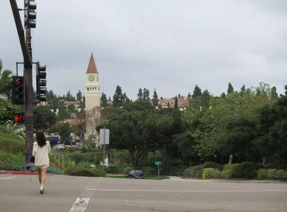 Views of the clocktower at Renaissance Towne Center, from Nobel Dr. 