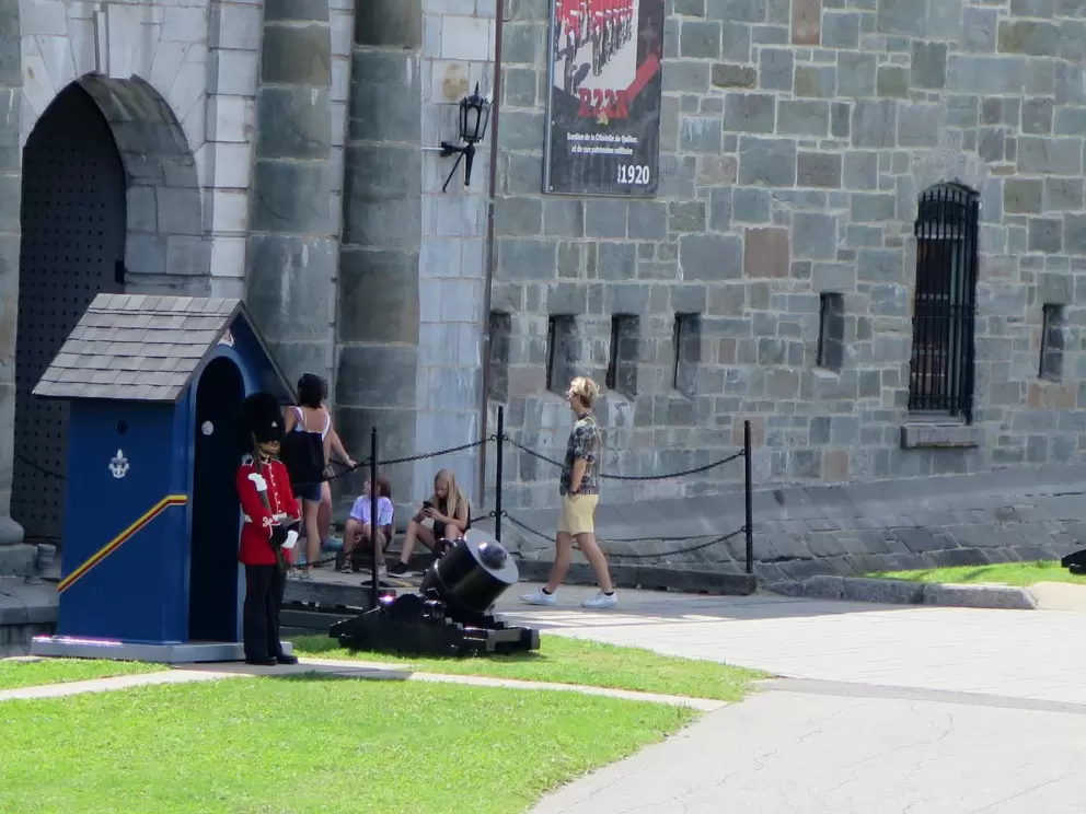 Soldier standing guard.