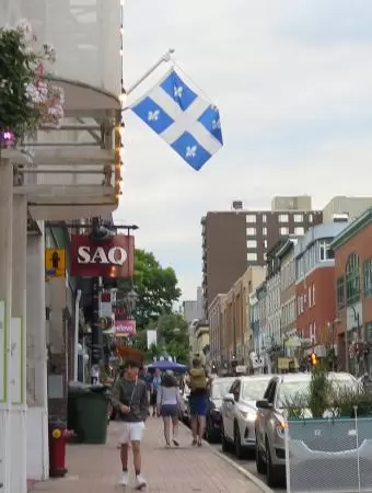 Quebec flag. 