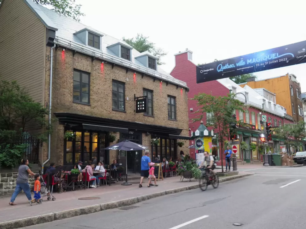 Rue Saint Jean is a vibrant street.