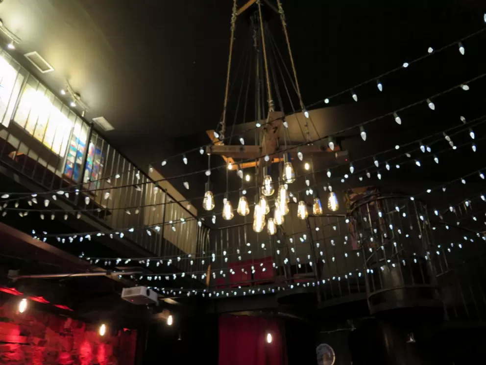 Ninkasi Bar and Bistro lighting inside. 