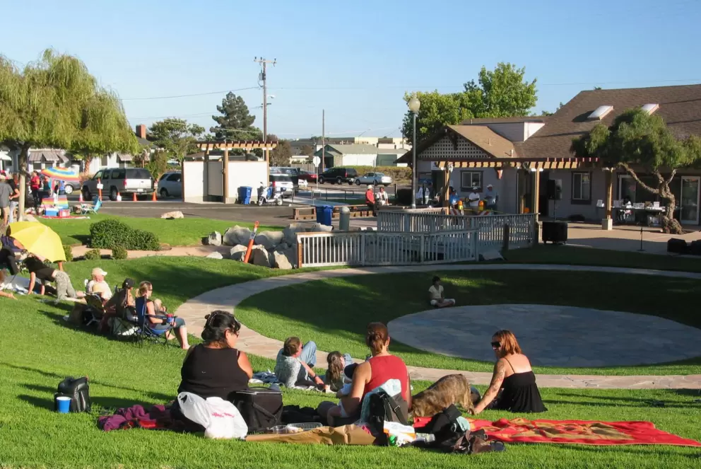 Happy Californians enjoying a blissful Sunday afternoon concert.