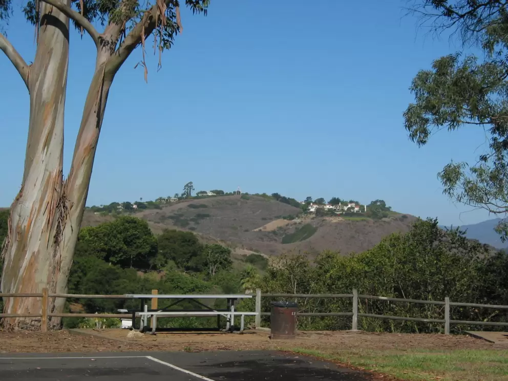 The great views from picnic tables at the top of Escondido Park.