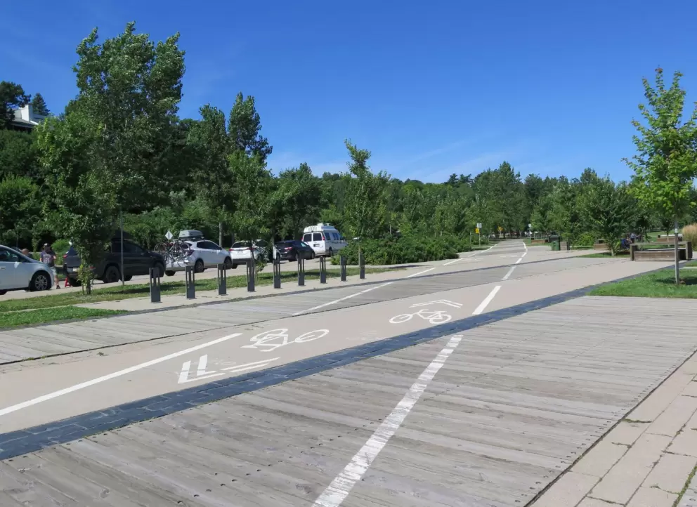 Bike path crossing. 