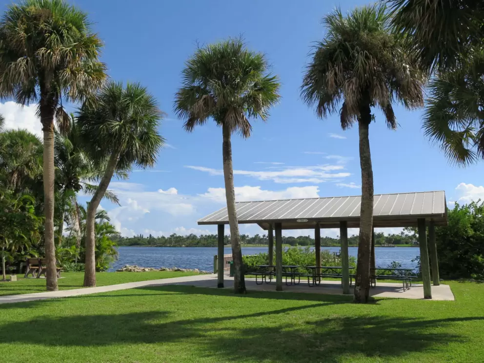 Gazebo with views of the water. 