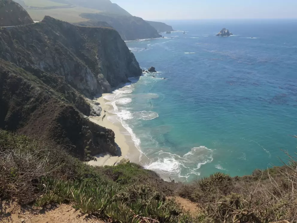 View of coves from Bixby Bridge area. 