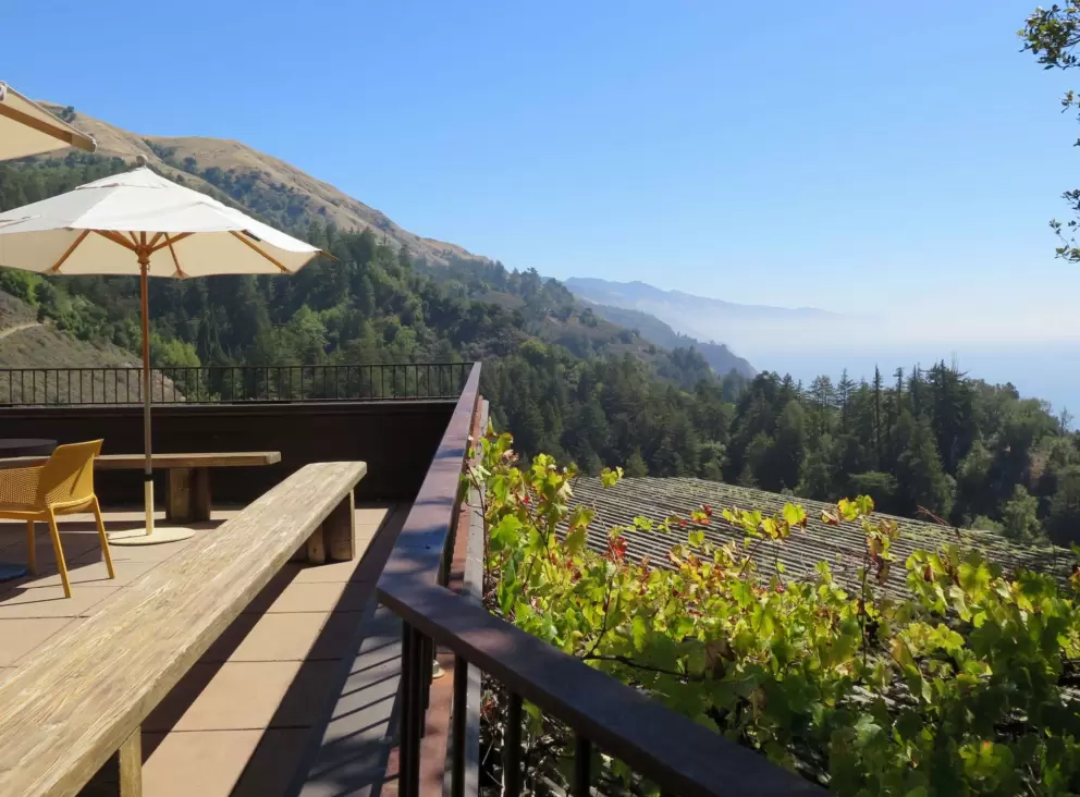 Top of the world views at Nepenthe. 