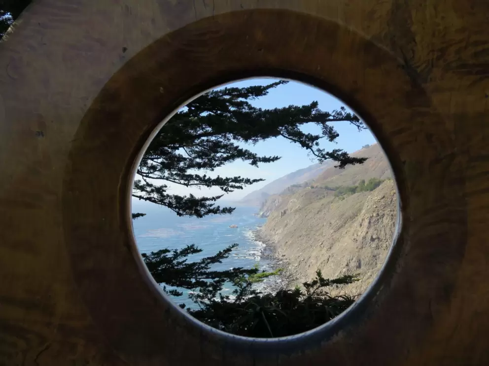 View of Big Sur coastline from Ragged Point. 