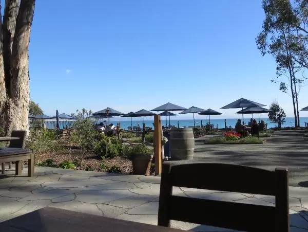 View from the food truck table, at Hearst Ranch Winery. 