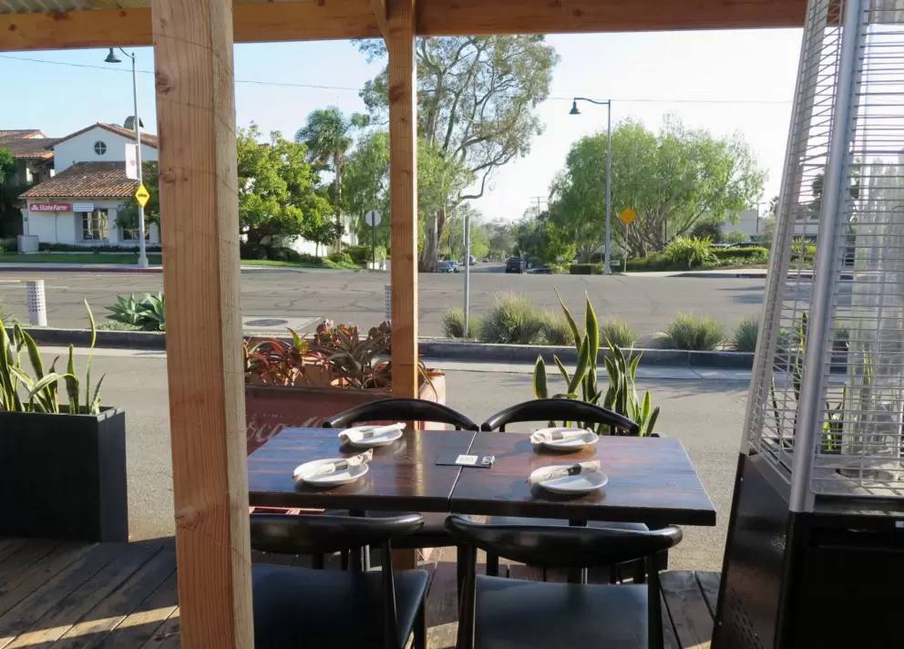 Sunny evening at Alcazar Tapas Bar, nearby on Cliff Drive. 