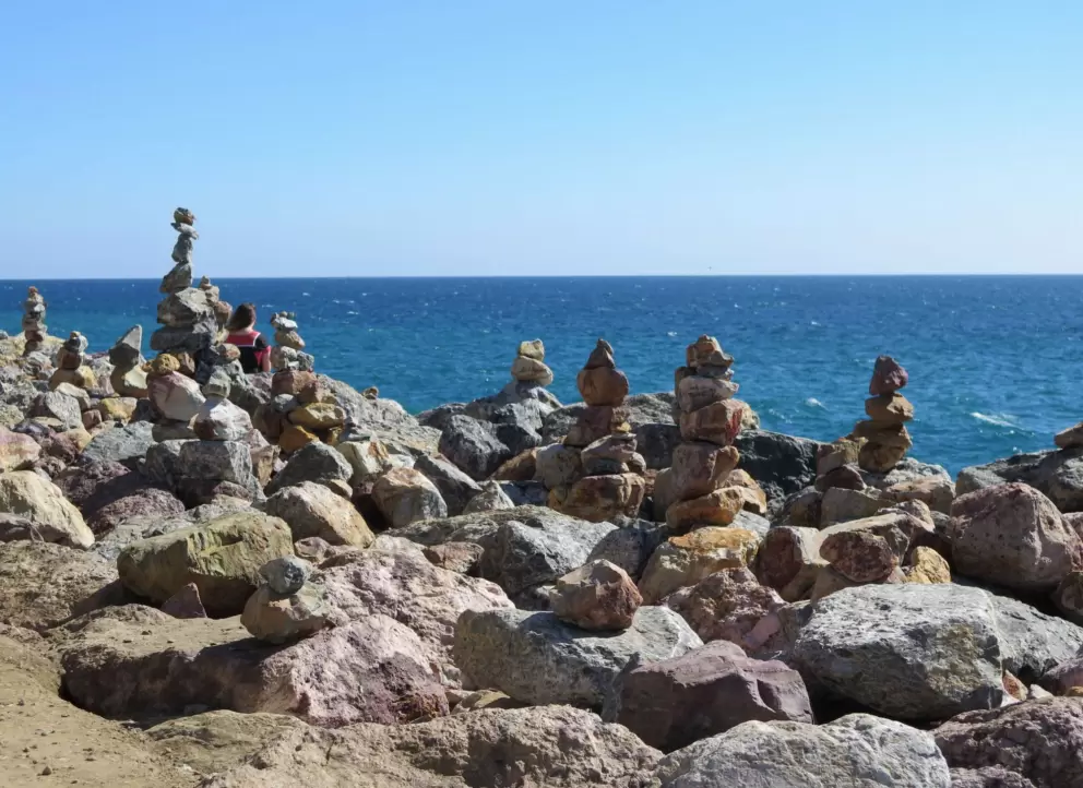The rock cairns. 