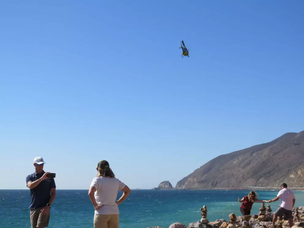 Helicopter, and Point Mugu in the distance. 