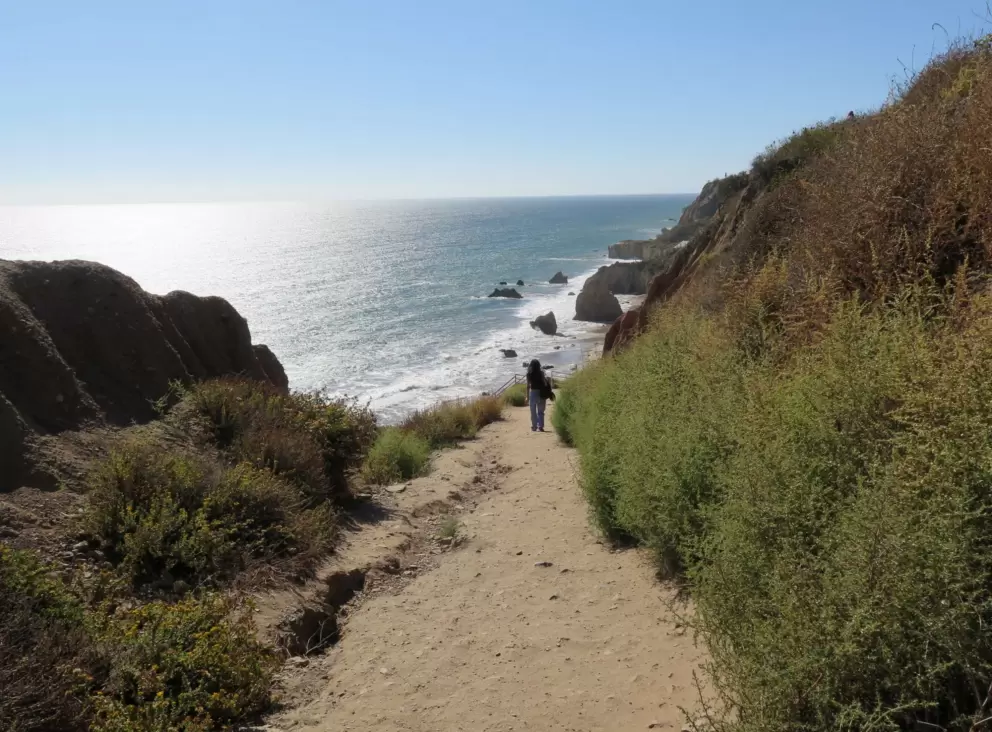 The path down to the beach on an October day. 