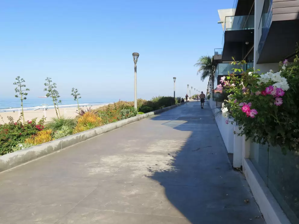 The strand on a perfect morning. 