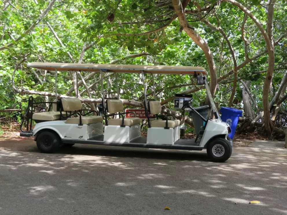 Golf cart that takes you across the intracoastal to the beach!
