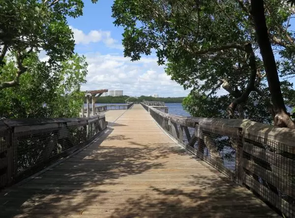 The boardwalk that takes you across the intracoastal. 