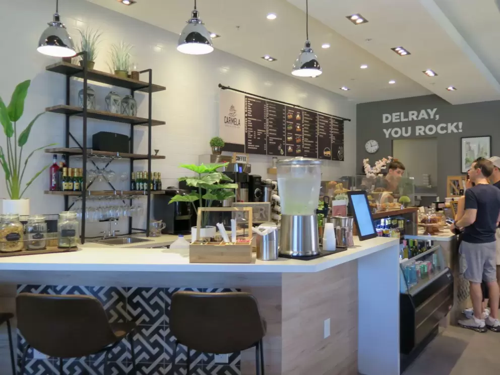 Inside Carmela Coffee Bar. 
