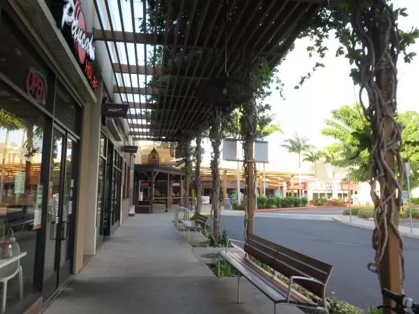 Shady walkway. 