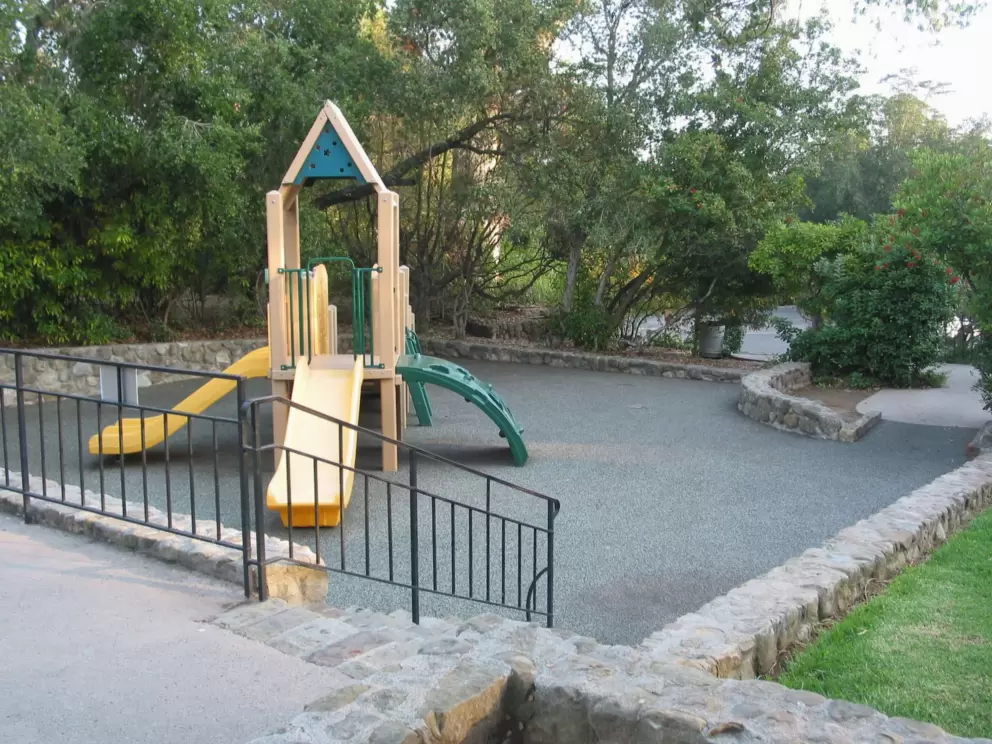 The cute toddler playground- my daughter had a ball here!