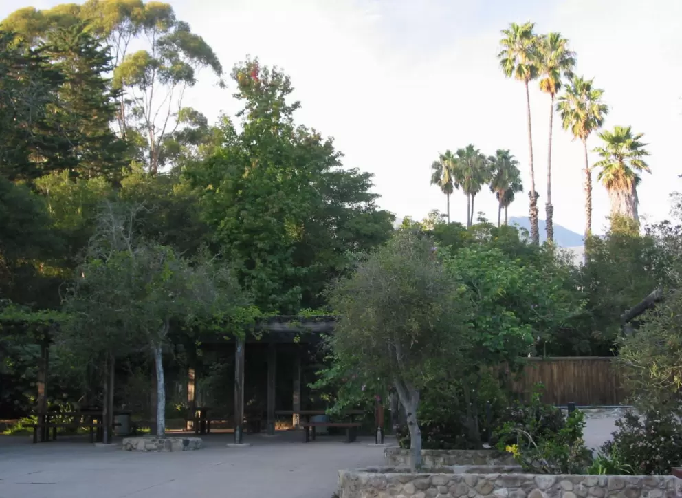 Montecito has such wonderful trees everywhere! See the shaded picnic area.