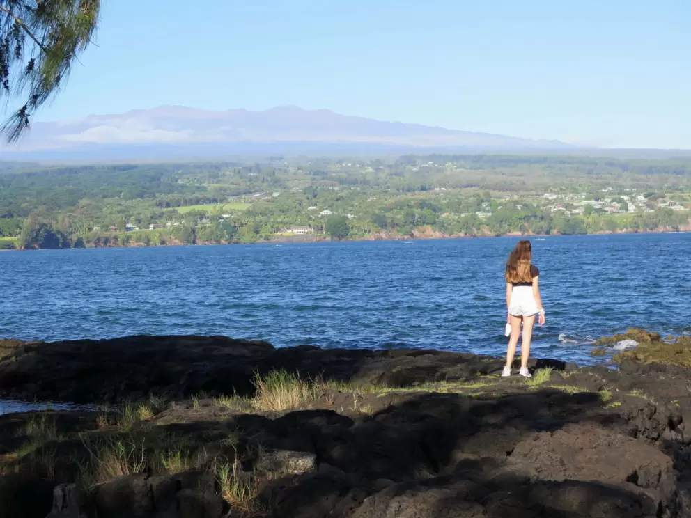 Looking at Mauna Kea. 