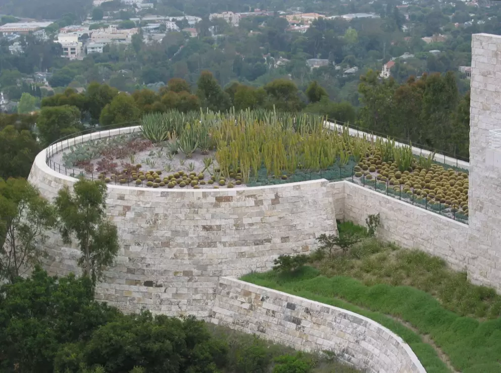 The cactus garden on a promontory facing south.