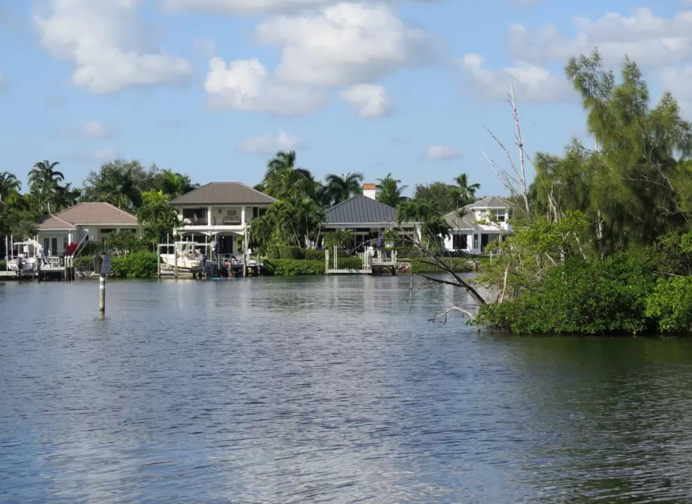 Mansions on the intracoastal. 