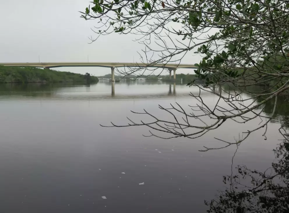 The bridge you see at the end. 