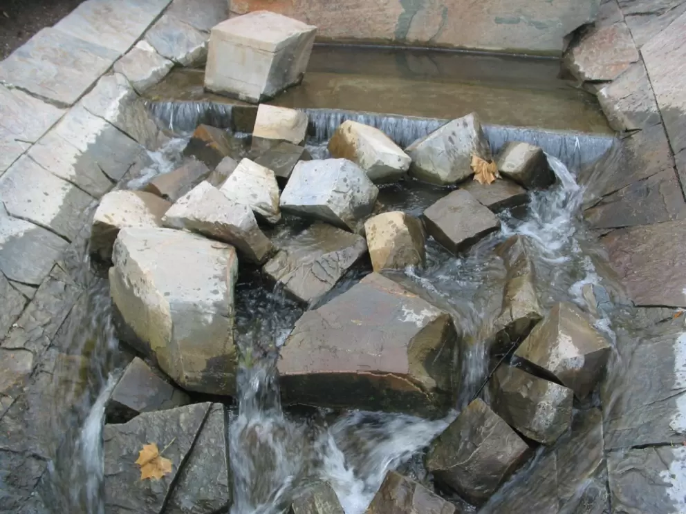 The water over the rocks makes a lovely sound.
