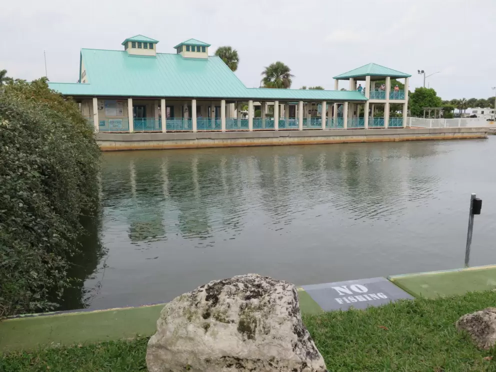 The manatee center, from across the canal. 
