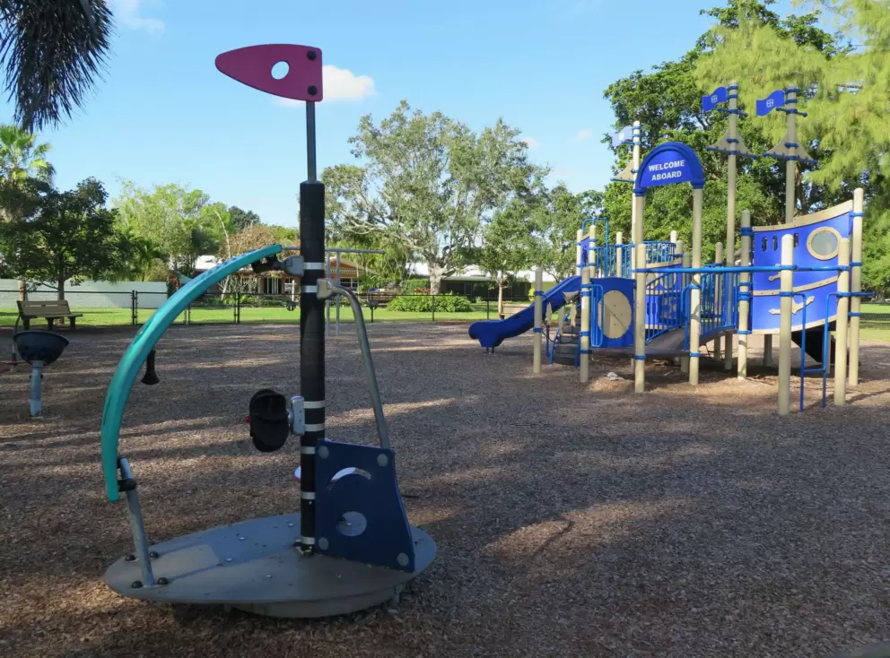 The playground is cute!