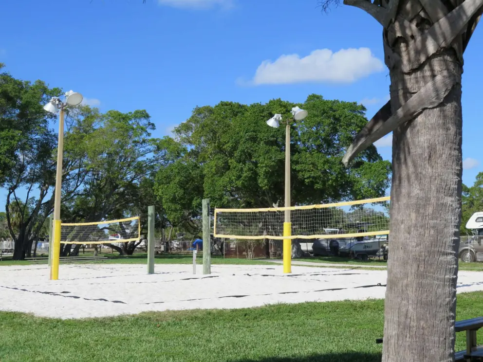 Sand volleyball courts. 
