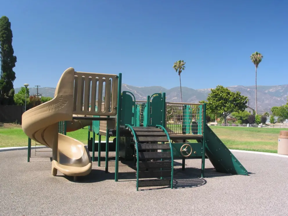 The playground, designed for the toddler crowd.