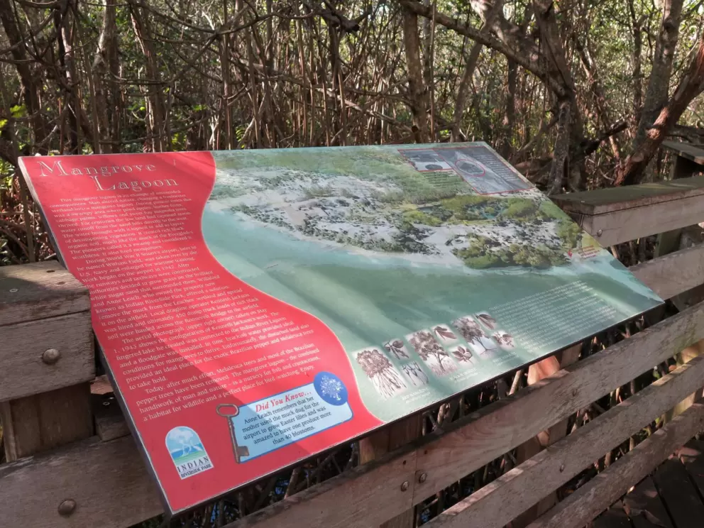 Mangrove lagoon plaque.
