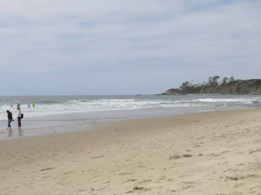 Wide beach. 
