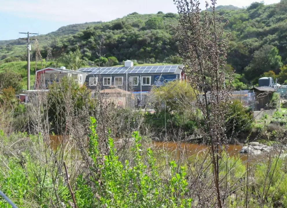 The marina mammal building. 