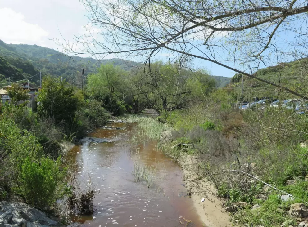 The creek. 
