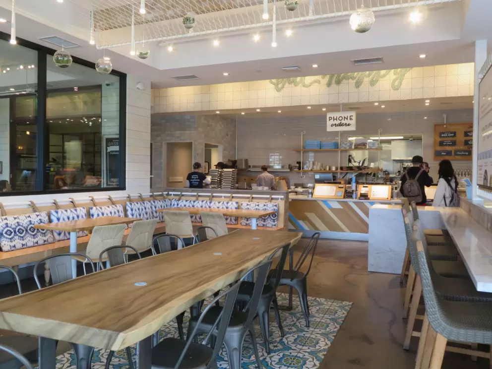 Inside Mendocino Farms it is lovely!