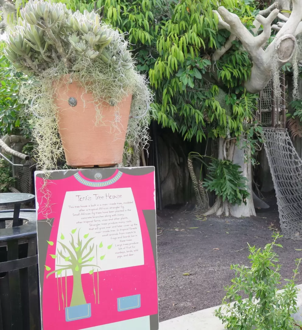 A clay pot person in the children's garden!