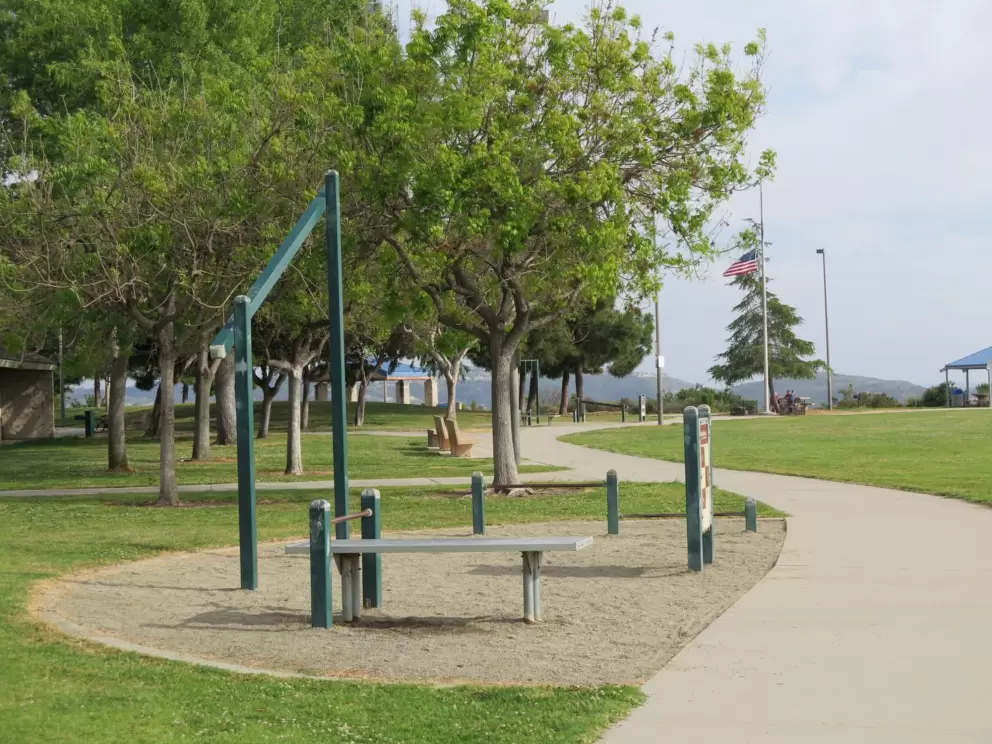 Exercise stations. 