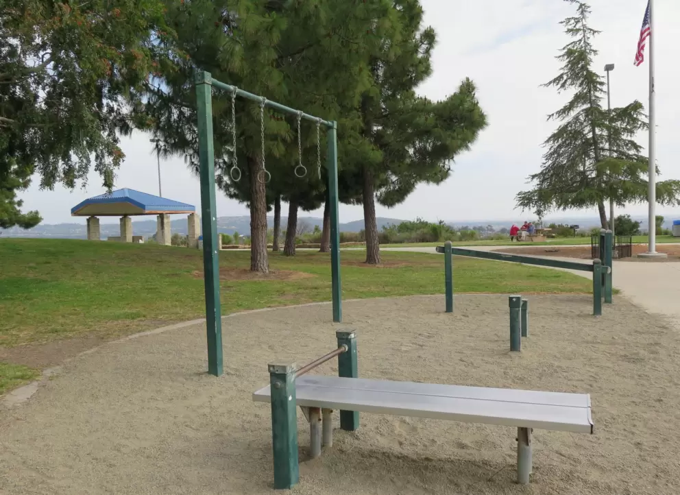 Exercise stations. 