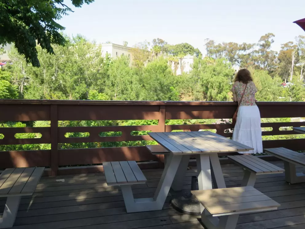 Tables with a view, at the Tea Pavilion.