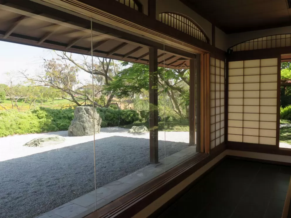 Rice paper doors, in Japanese building. 
